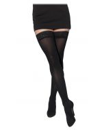 Sigvaris Soft Opaque Thigh High Stockings - Black color